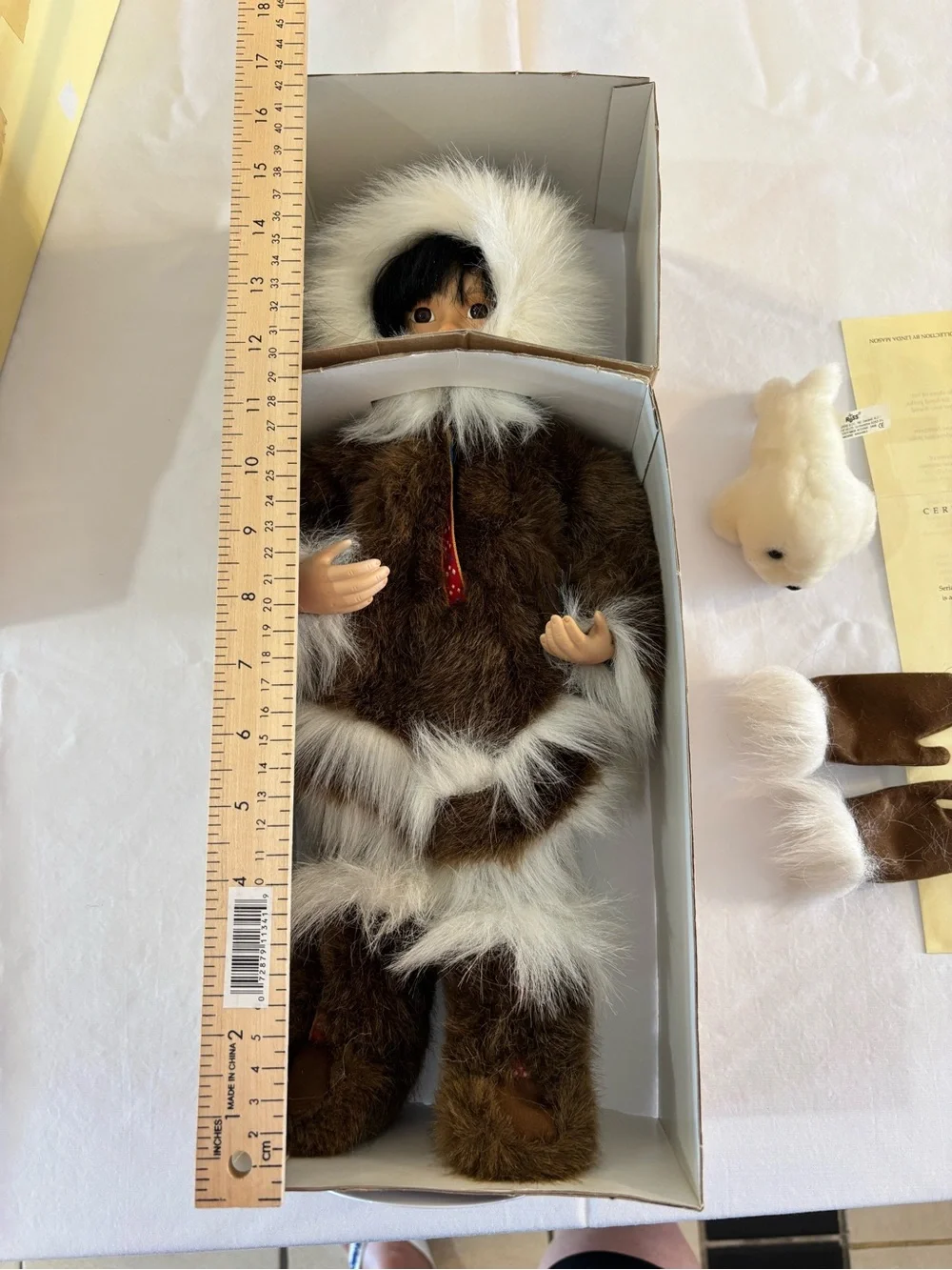 Georgetown Collection “Lulu” Porcelain Doll w/ Box & COA Arctic Outfit